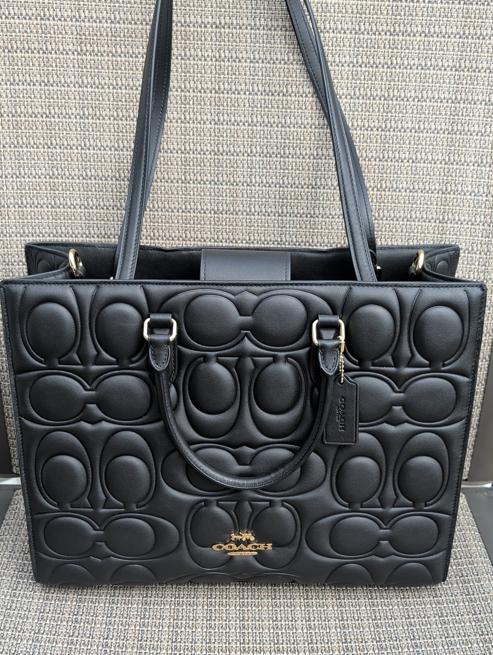 Coach Maggie (Large) Quilted Signature Tote (CY672) EUC
